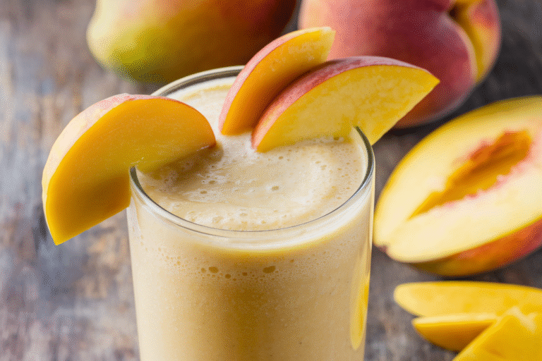 This Mango Peach Smoothie Is Summer in a Glass (Even If It’s Snowing Outside)