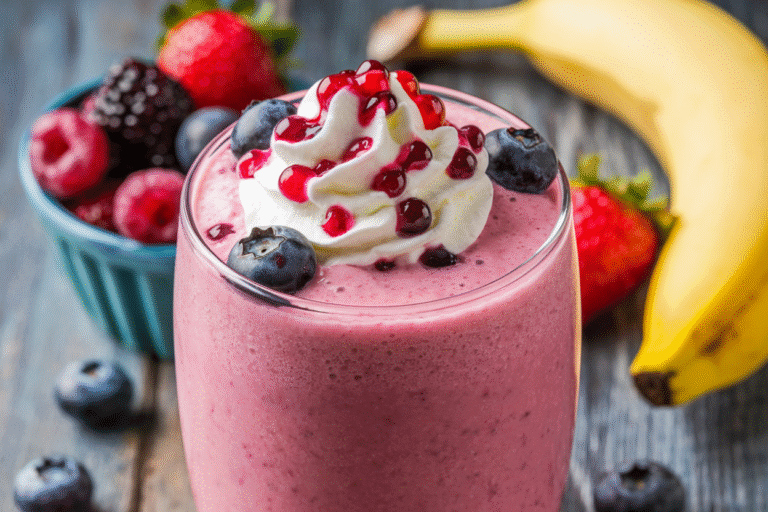 Mixed Berry Banana Smoothie That Tastes Like Summer Vacation (In 60 Seconds)