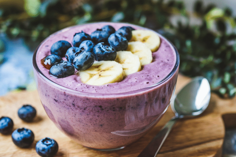 Blueberry Banana Smoothie Bowl That Tastes Like Dessert and Hits Like a Gym PR
