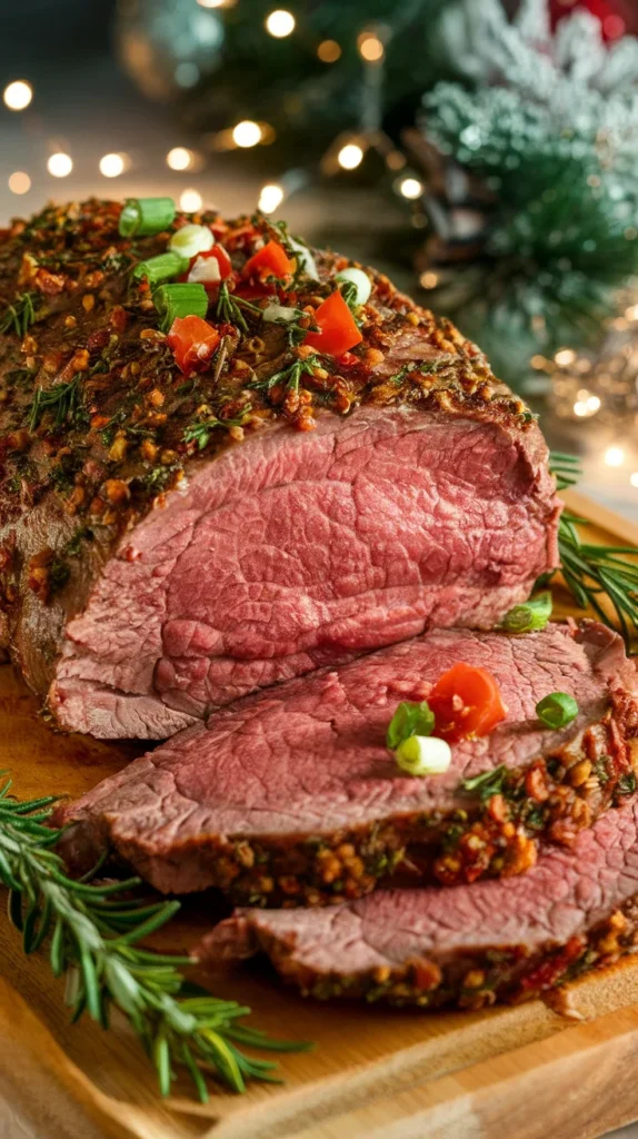 Crusted Roast Beef with Garlic Butter