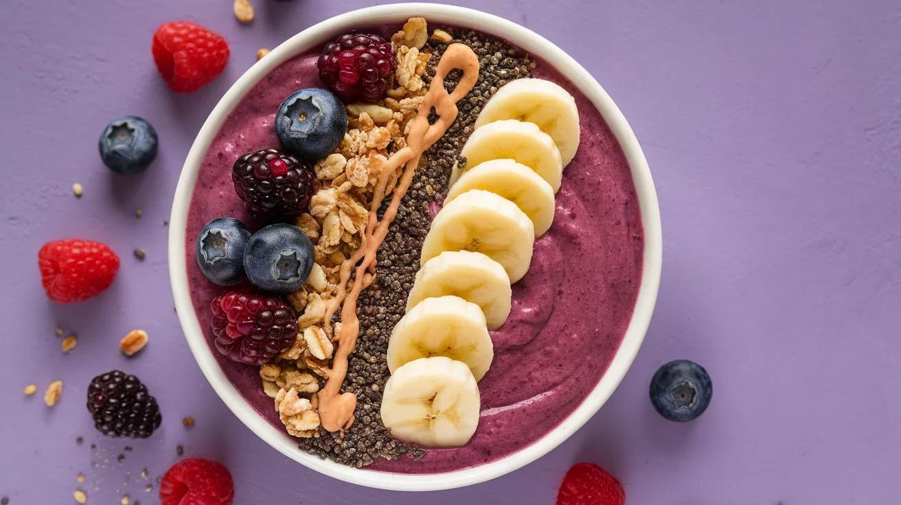 Healthy Blackberry Banana Smoothie Bowl Recipe
