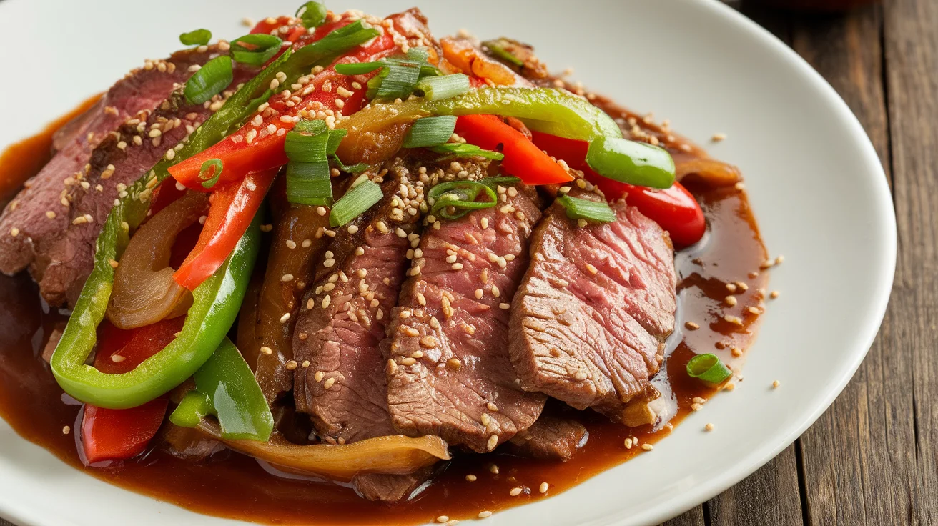 Sizzling Chinese Pepper Steak with Onions