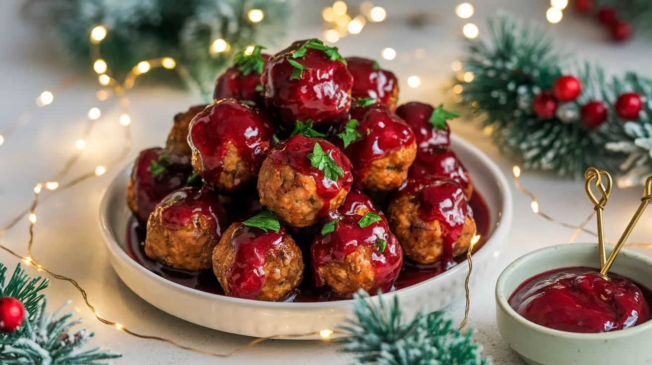 Best Christmas Cranberry Meatballs