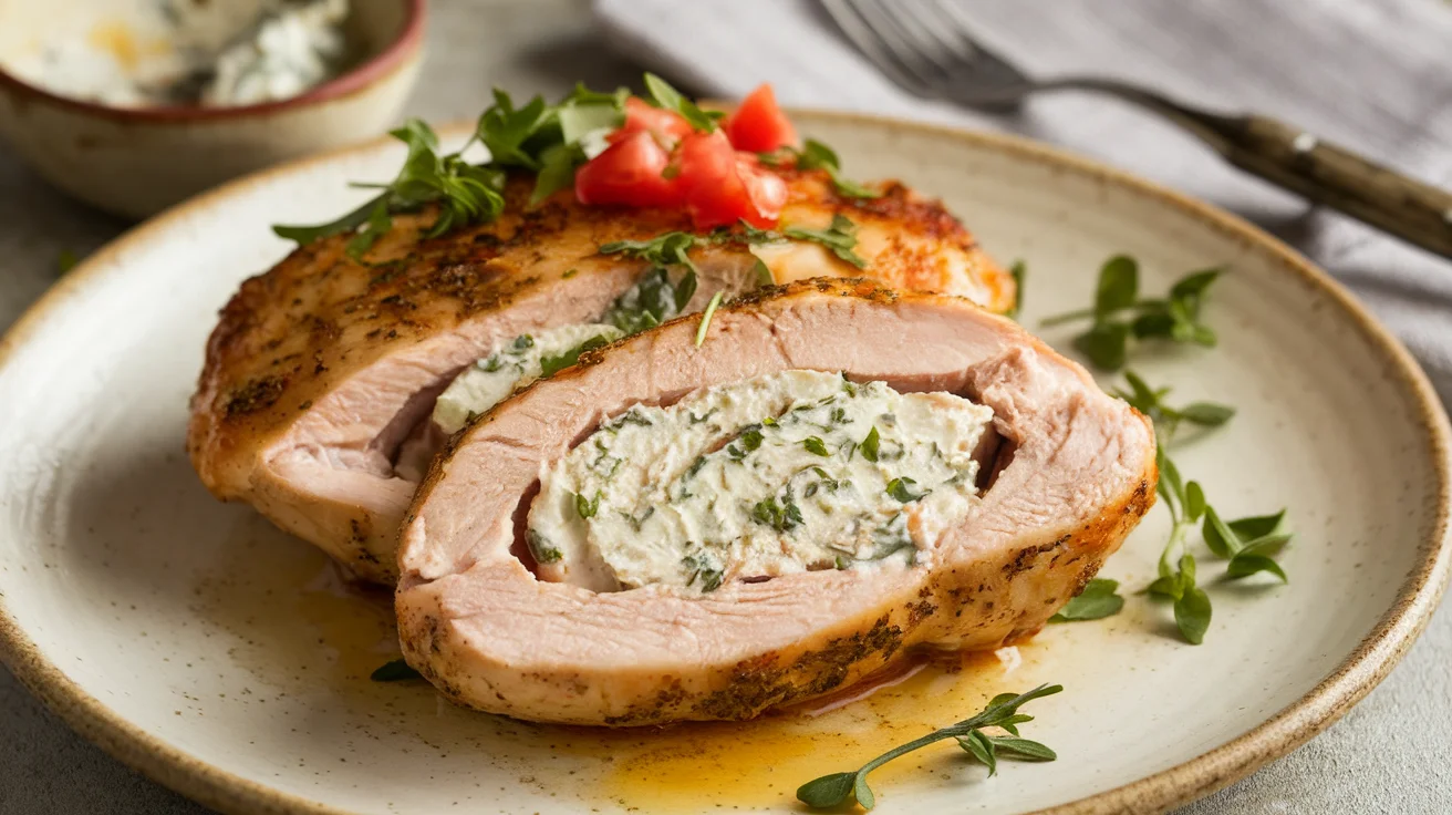 Cream Cheese and Herb Stuffed Chicken