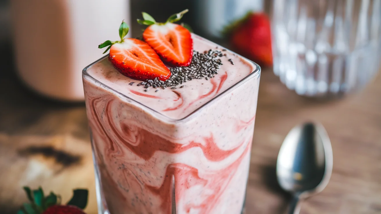 Strawberry banana protein smoothie