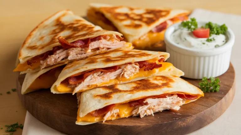 chicken bacon ranch quesadillas