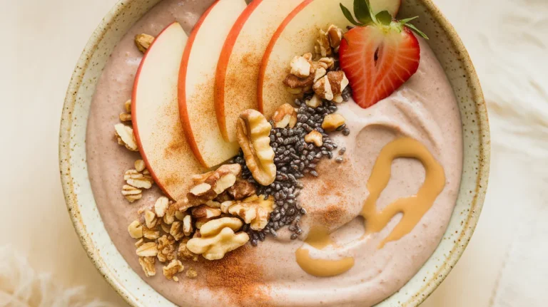 Vegan apple smoothie bowl