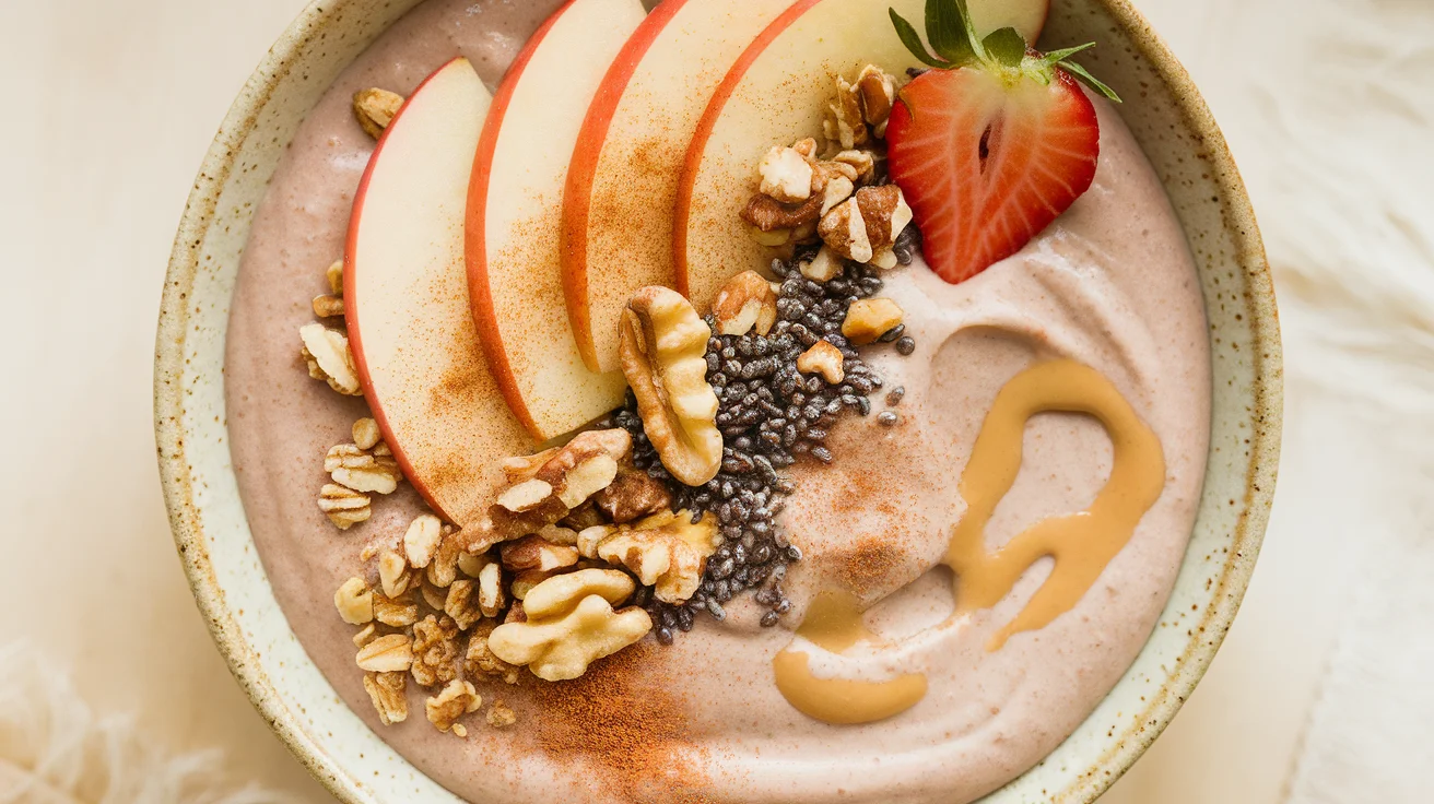 Vegan apple smoothie bowl