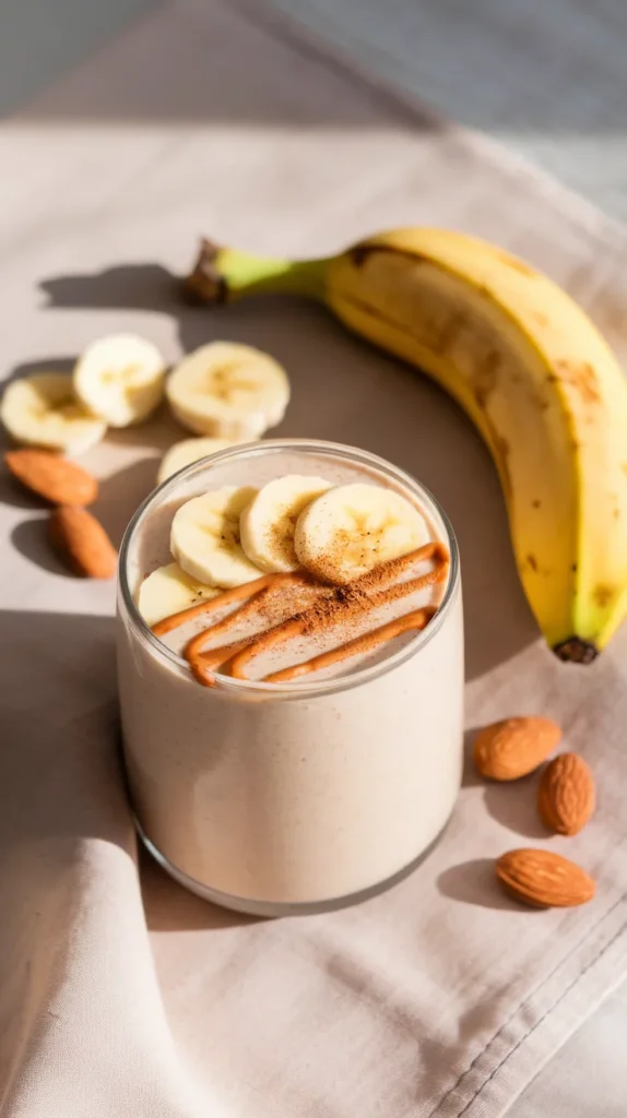 Almond Butter Banana Protein Smoothie