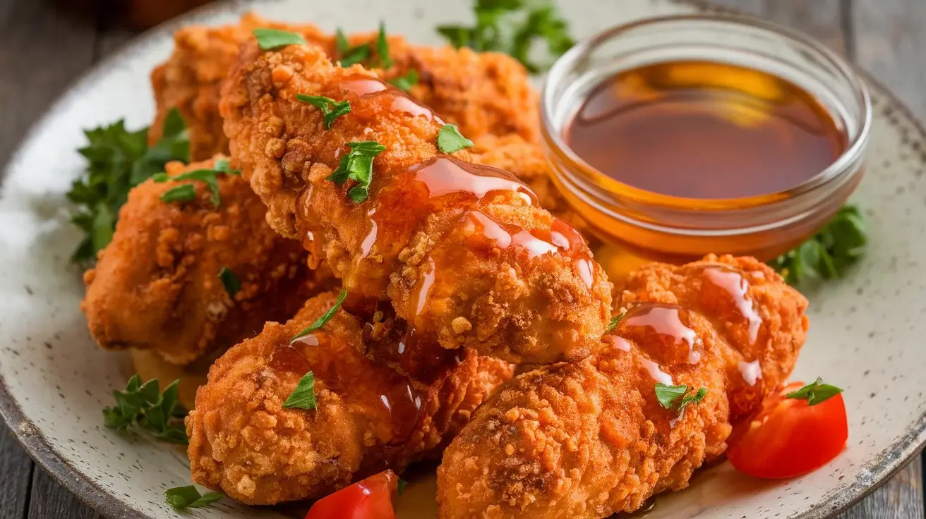 Baked Crunchy Hot Honey Chicken