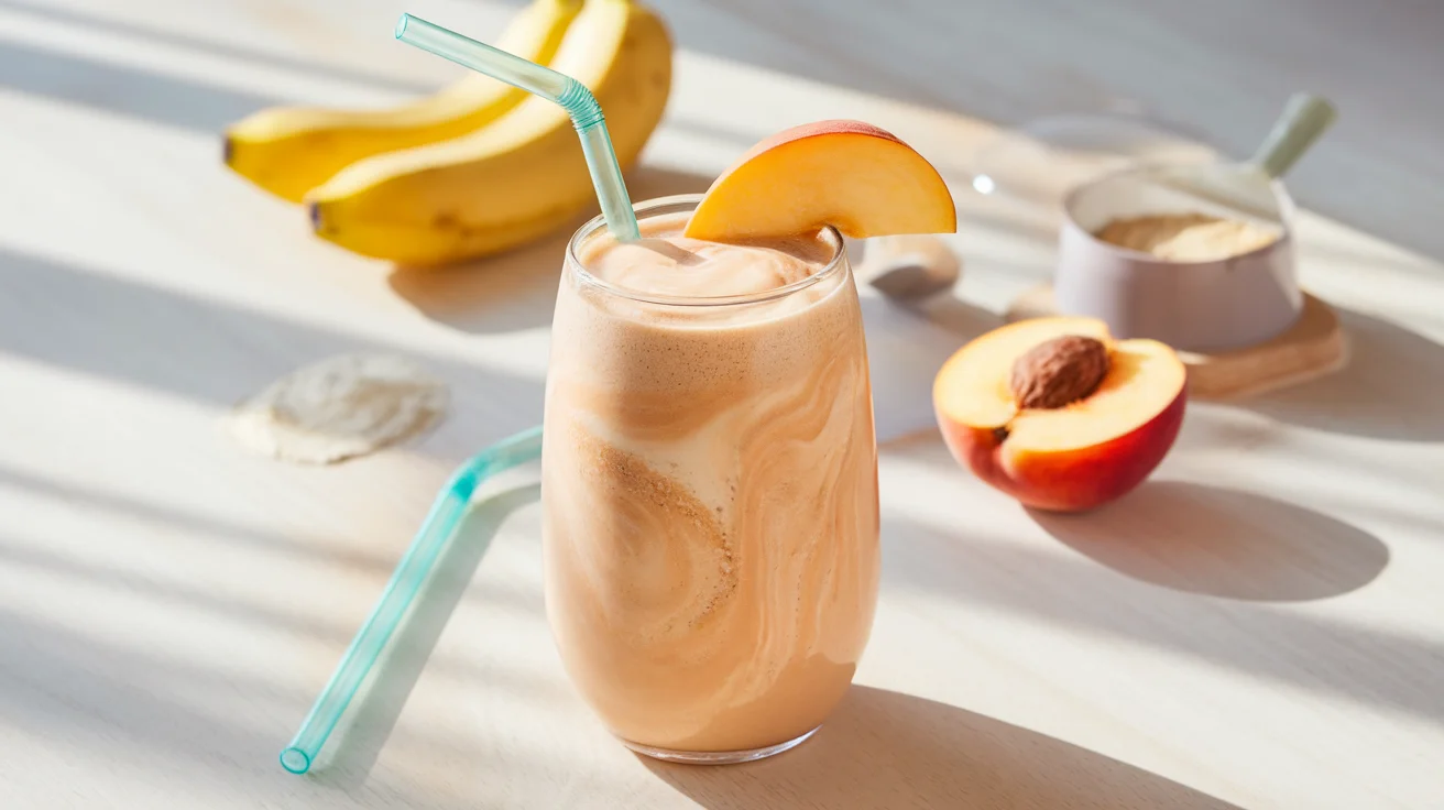 Banana Peach Protein Smoothie