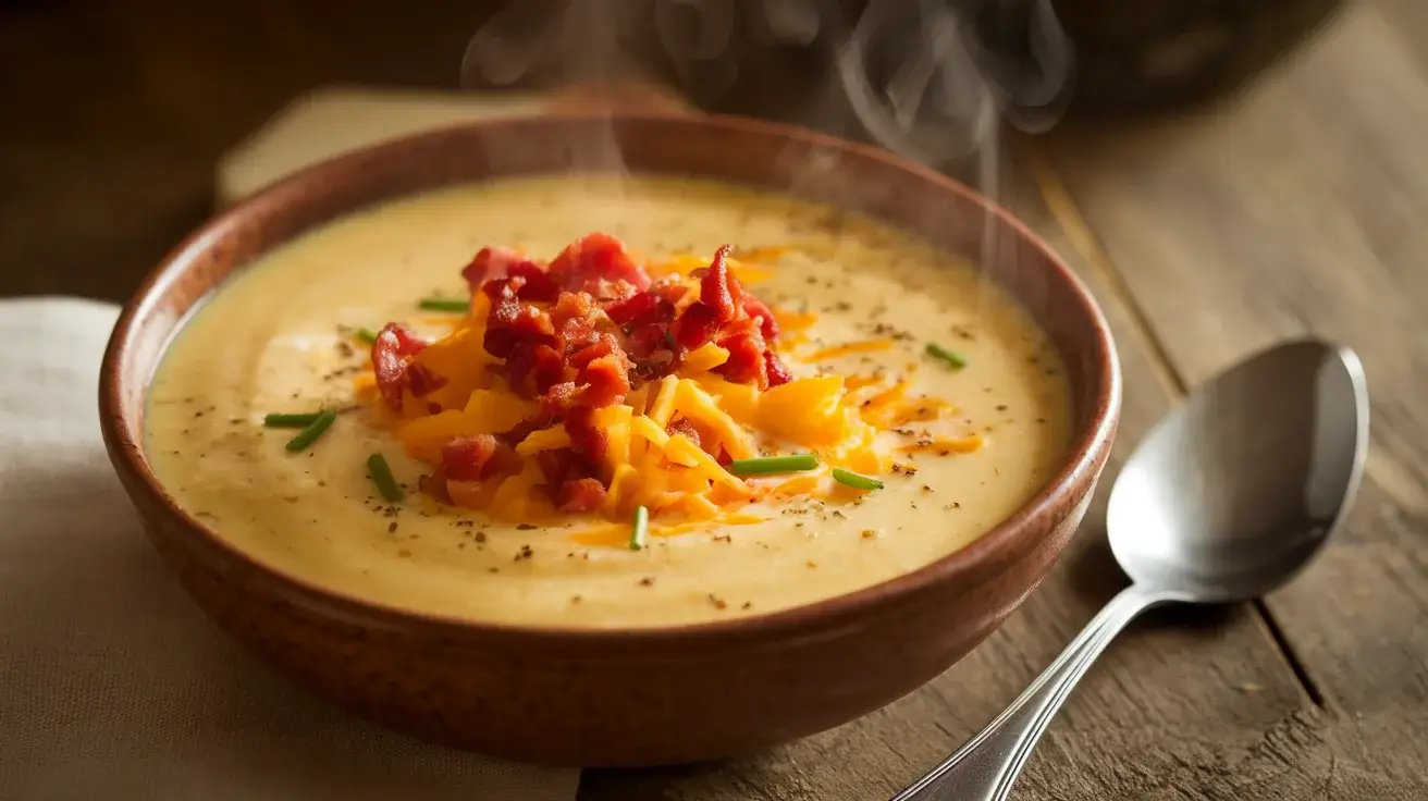 Cheddar Garlic Herb Potato Soup