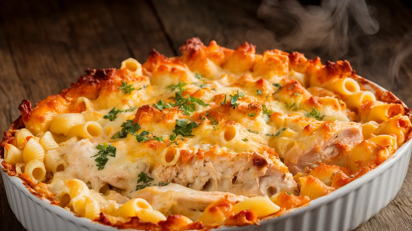 Creamy Chicken Alfredo Pasta Bake Recipe