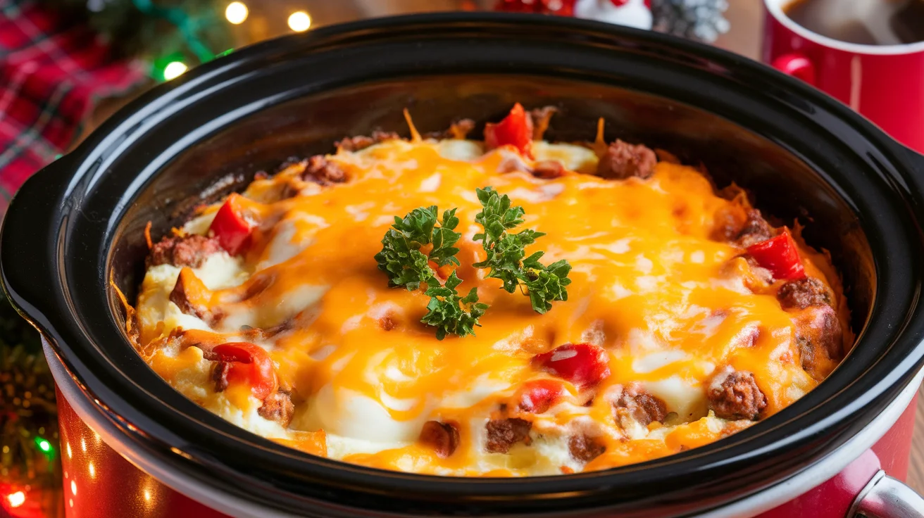 Crockpot Christmas Breakfast Casserole