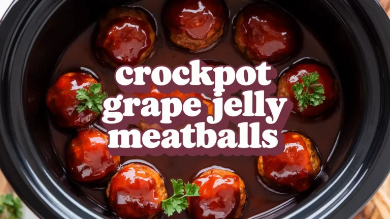 Crockpot Grape Jelly Meatballs