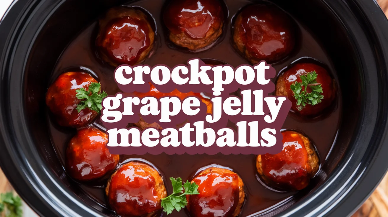 Crockpot Grape Jelly Meatballs