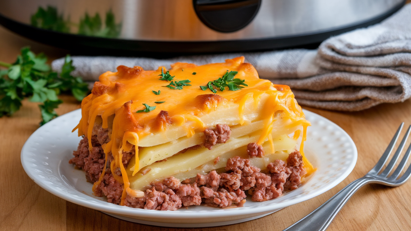 Crockpot Hamburger Potato Casserole