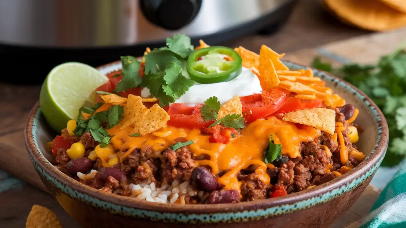 Crockpot Taco Casserole