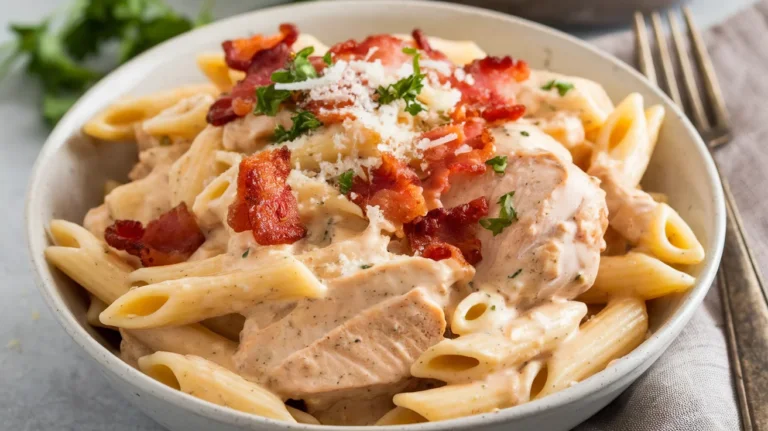 Easy Creamy Chicken Bacon Ranch Pasta