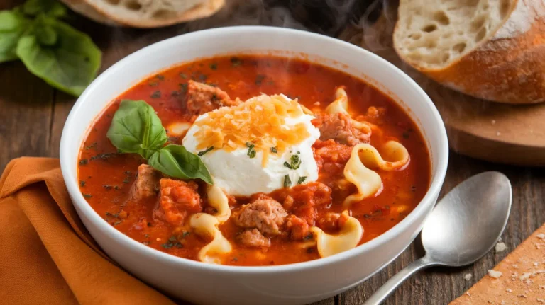High Protein Lasagna Soup