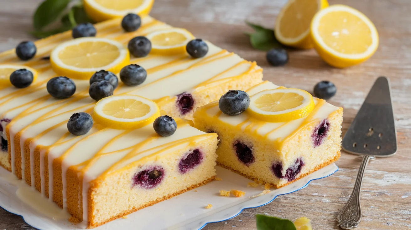 Lemon Blueberry Sheet Cake
