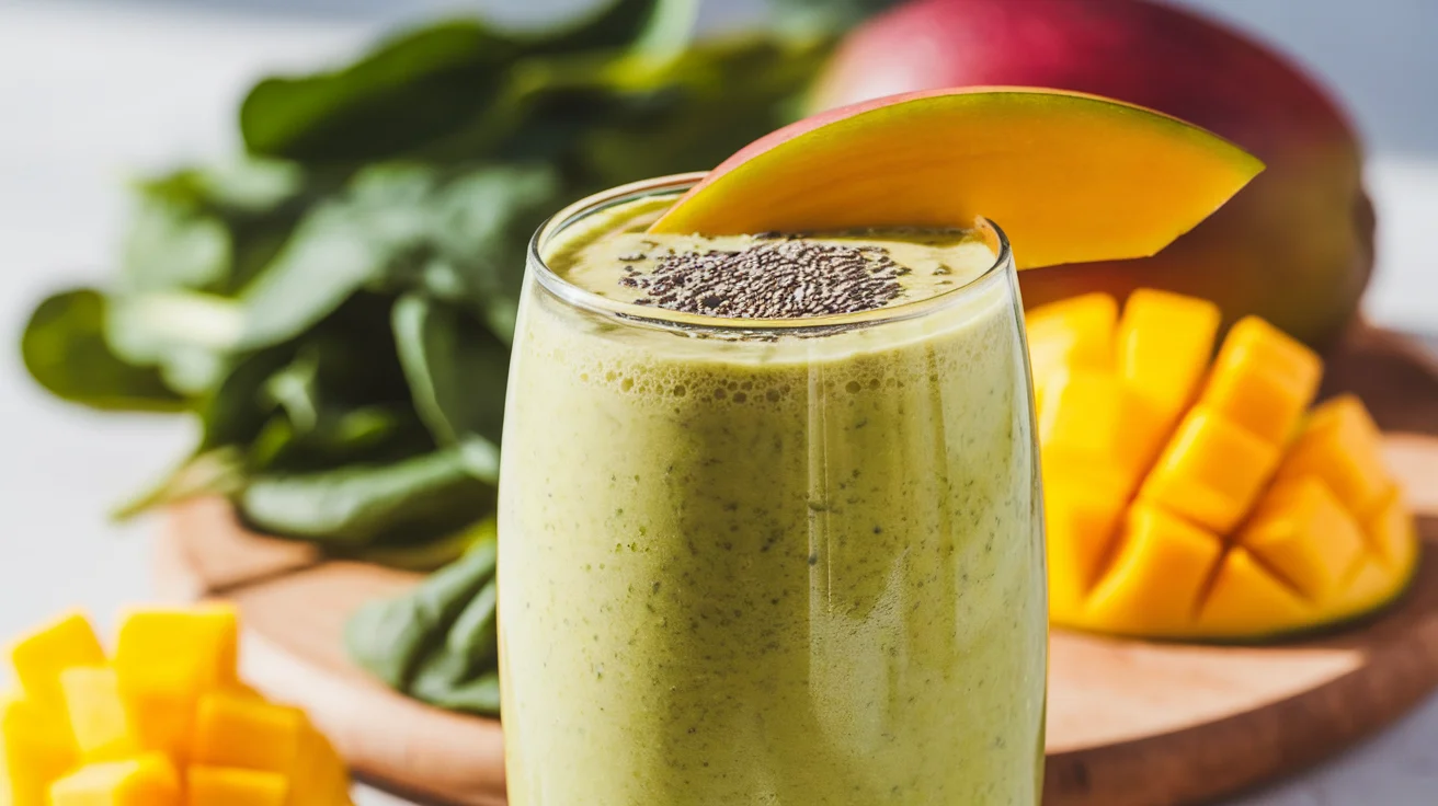Mango Spinach Protein Smoothie