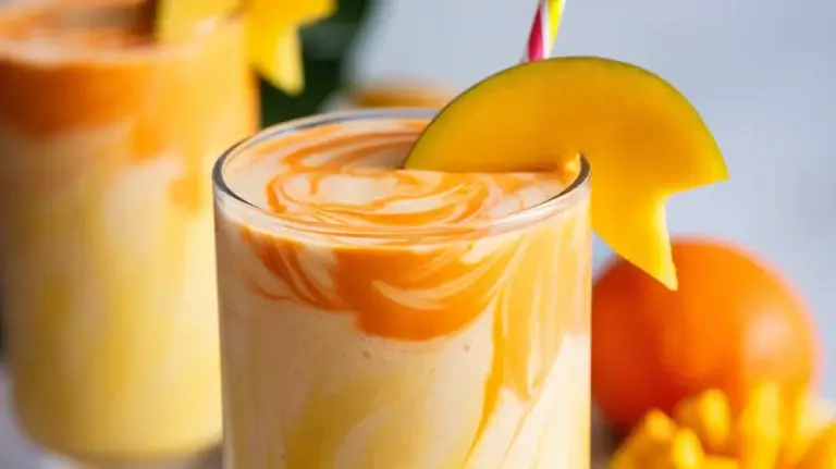 Orange mango protein smoothie