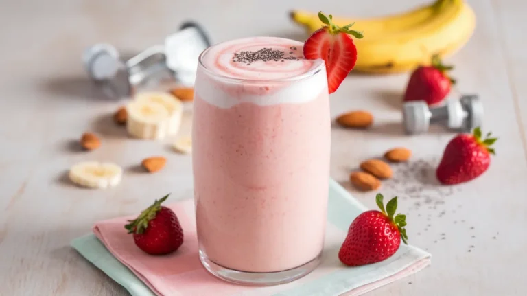 Strawberry Almond Milk Protein Shake