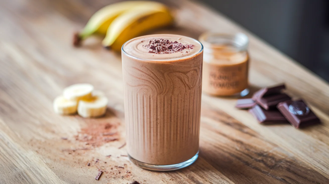chocolate peanut butter protein smoothie