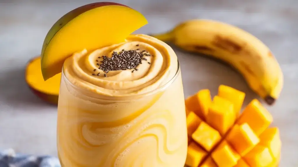Mango banana protein smoothie