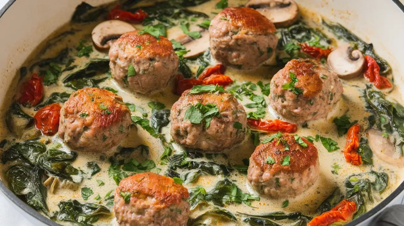 Creamy Tuscan Low Carb Meatballs