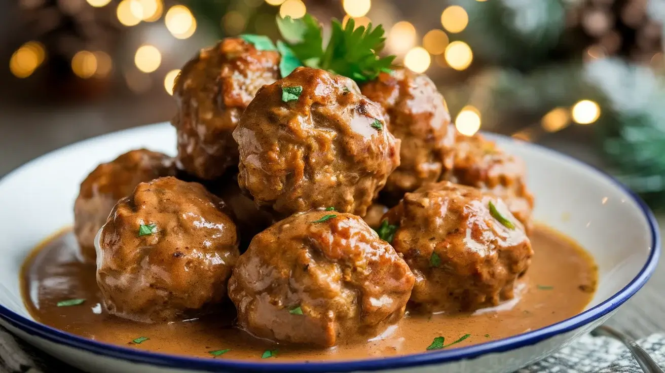 Gingerbread-Spiced Swedish Meatballs