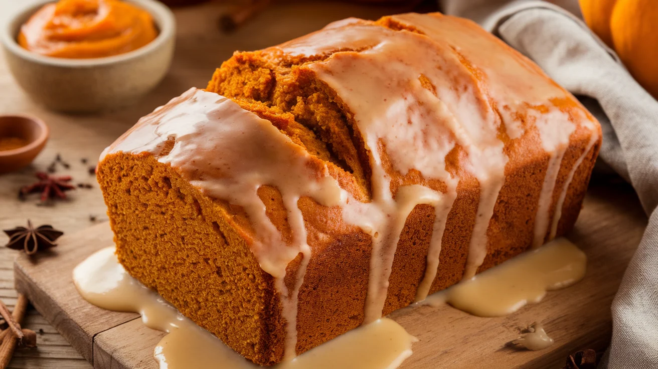 Pumpkin Bread with Maple Glaze