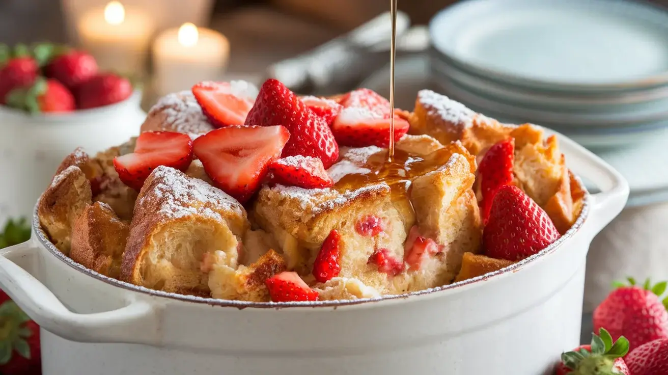 Slow Cooker Strawberry French Toast Casserole