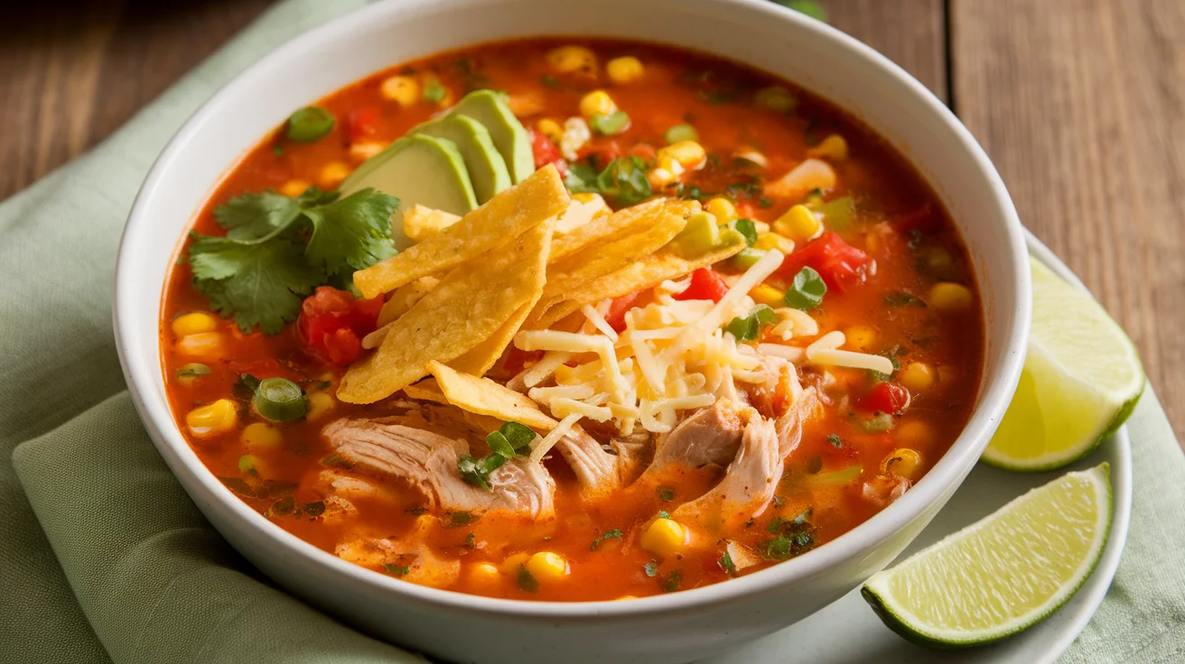 Velvety Chicken Tortilla Soup Delight