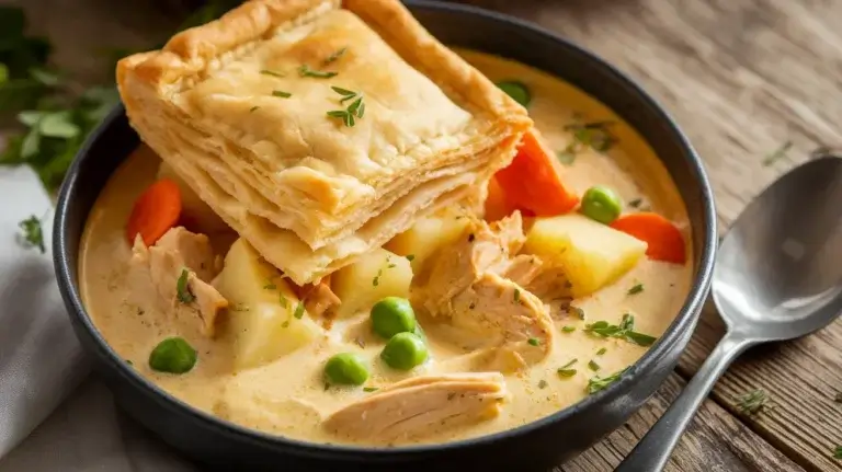 Crockpot Coconut Curry Chicken Pot Pie Stew