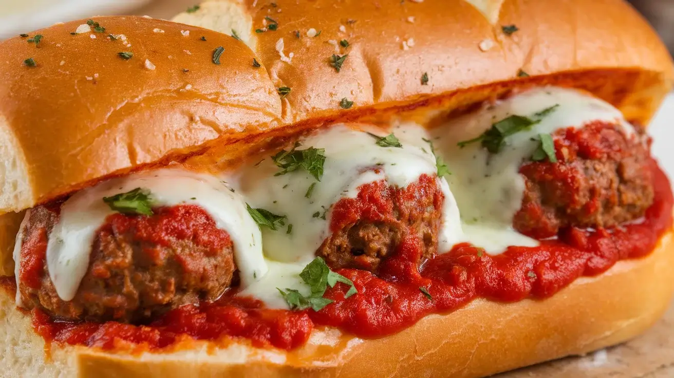 Cheesy Garlic Butter Meatball Hoagies