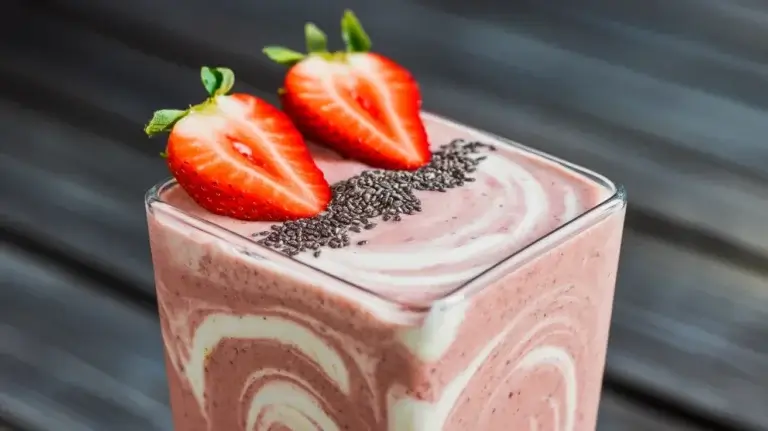 Creamy 5-Ingredient Strawberry Banana Breakfast Smoothie