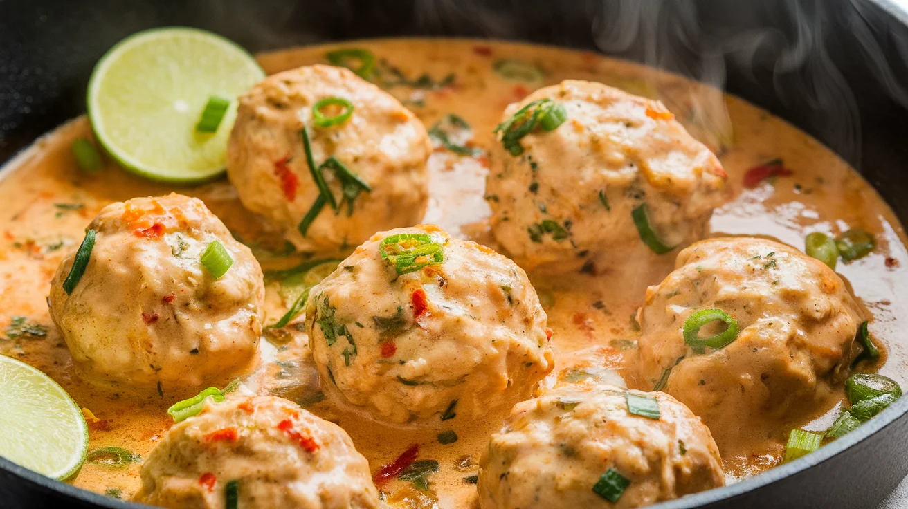 Creamy Coconut Lime Chicken Meatballs