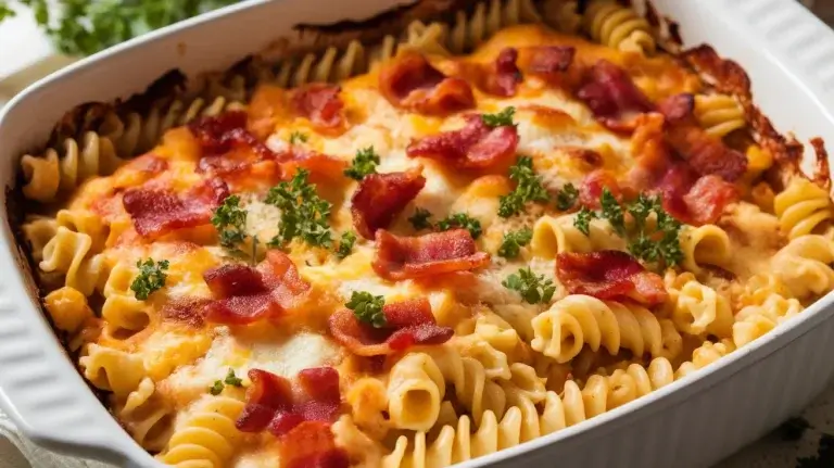 Creamy Crack Chicken Pasta Bake