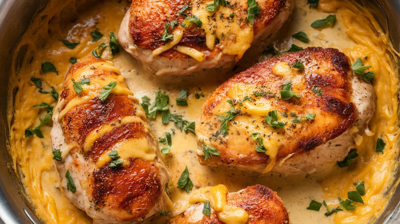 Creamy Ranch Chicken with Melted Cheese Sauce