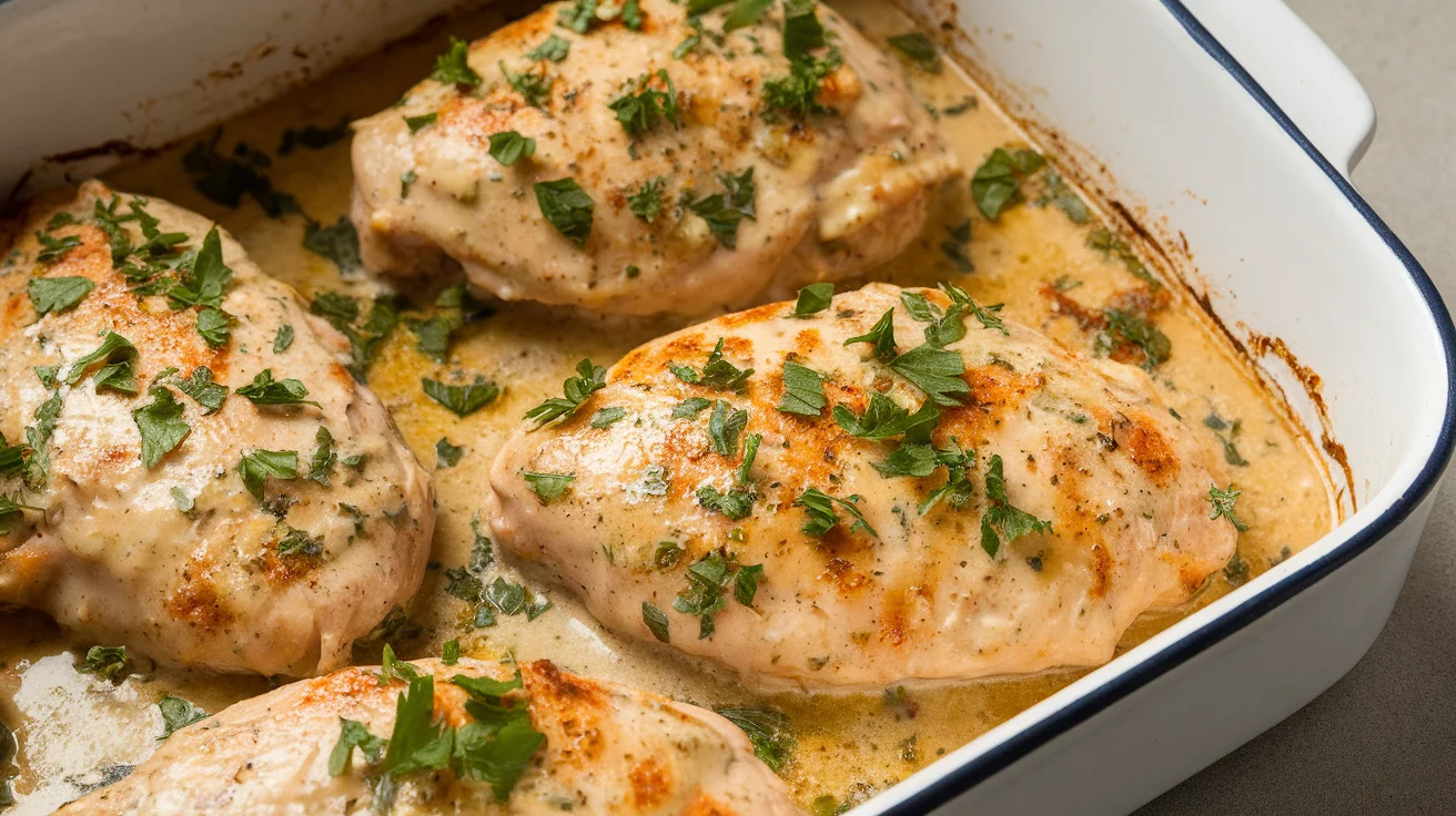Creamy Ranch-Style Baked Chicken Breast