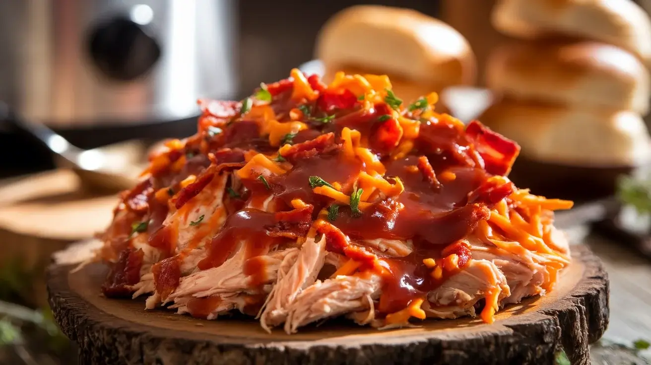 Crockpot BBQ Bacon Ranch Chicken