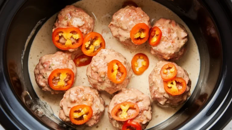 Crockpot Southern-Style Meatballs with Ranch and Pepperoncini