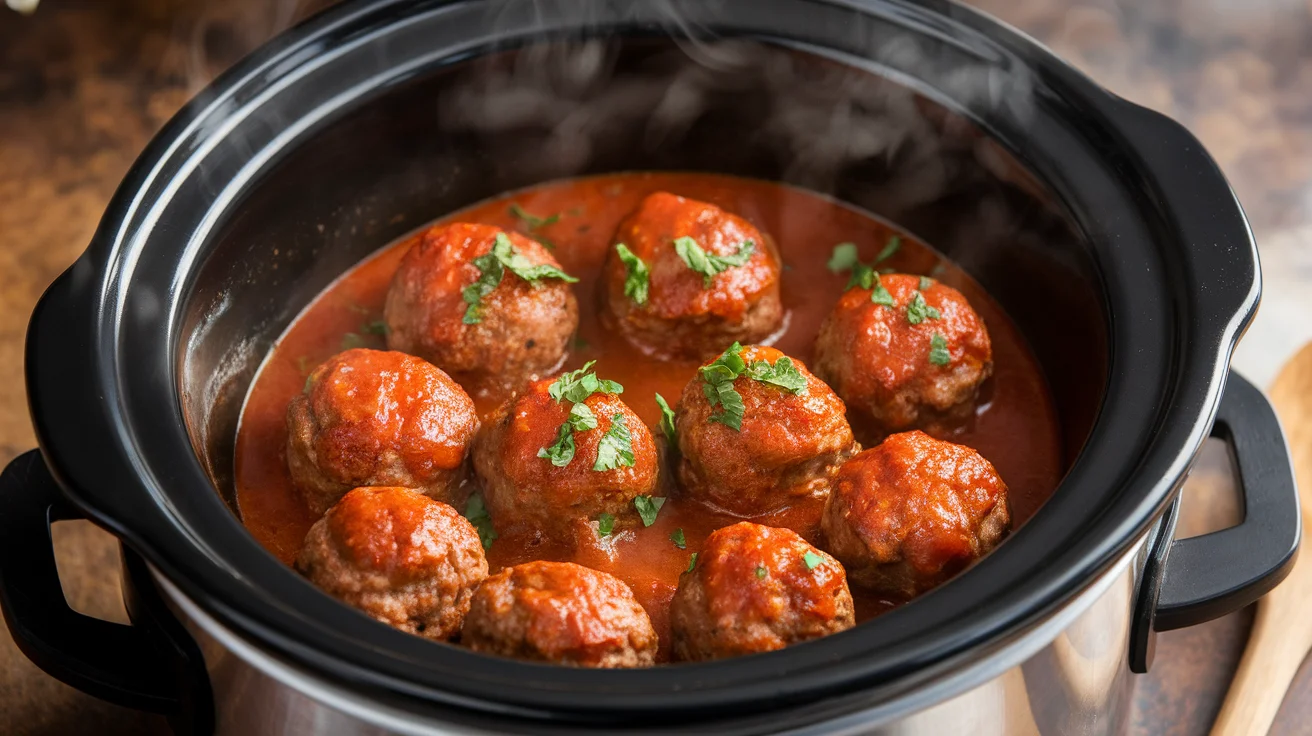 Easy Set-and-Forget Slow Cooker Meatballs
