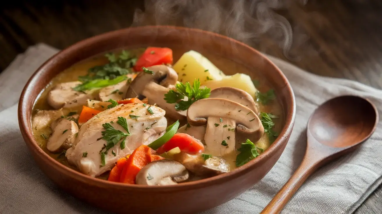Hearty One Pot Chicken & Mushroom Stew