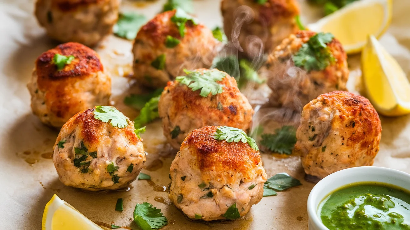 Juicy Oven-Roasted Chicken Meatballs with Indian-Style Spices