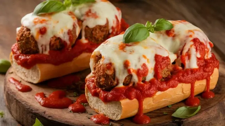 Loaded Mozzarella Meatball Grinders