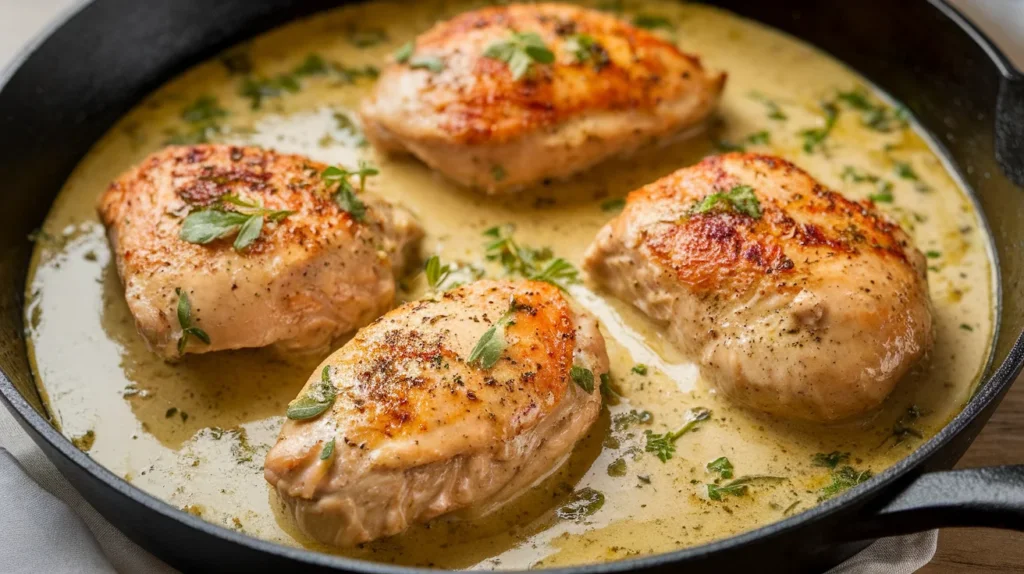 Oven-Baked Chicken in a Creamy Dijon Sauce