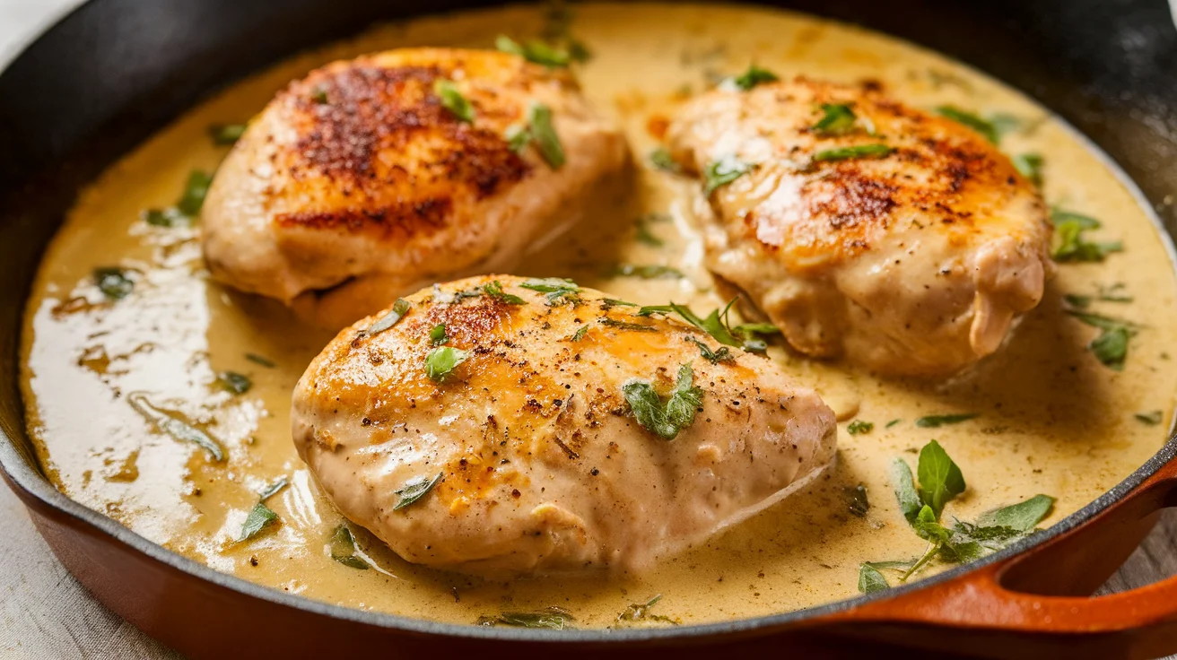 Oven-Baked Chicken in a Creamy Dijon Sauce